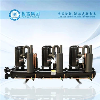 Vodou chladená kondenzačná jednotka so špirálovým kompresorom